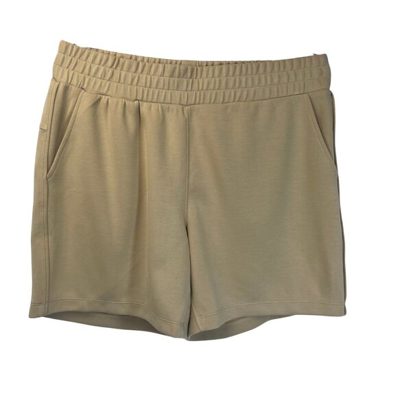 NEW Mondetta High-Rise Shorts | Tan | Size L - Picture 3 of 6